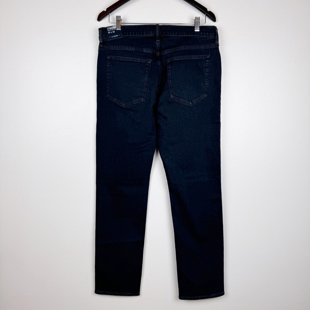 J. Crew Men's Straight Fit Jeans Signature Flex Dark Blue Size 32x32 NWT - Picture 4 of 8